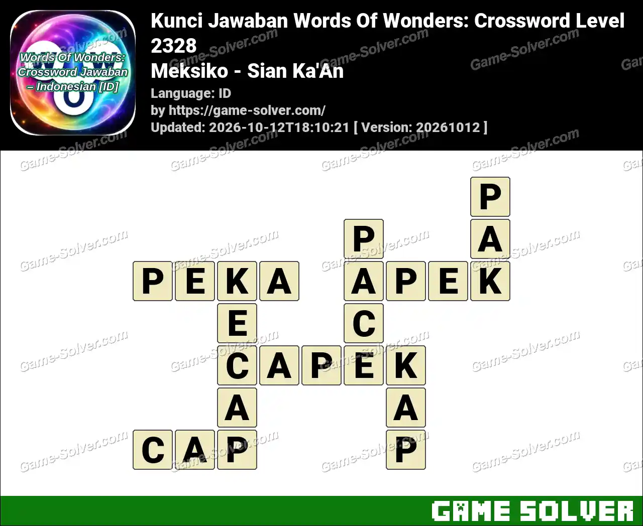 Kunci Jawaban Words Of Wonders: Crossword Level 2328 – Meksiko – Sian Ka’An